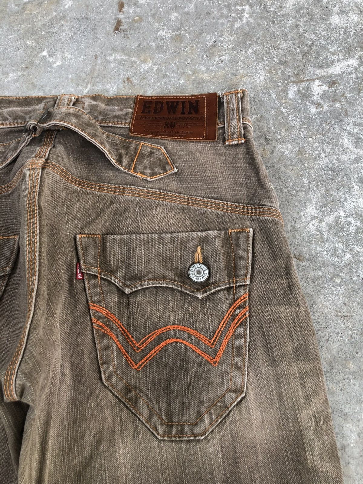 If Six Was Nine Japanese Edwin Exclusive Flared Jeans Bootcut Distressed Size US 31 - 17 Thumbnail