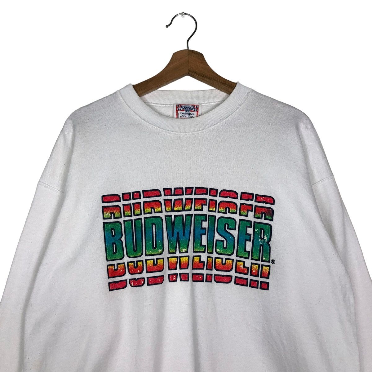 Japanese Brand × Vintage 🔥VINTAGE SWEATSHIRT BUDWEISER BIG LOGO Size US L / EU 52-54 / 3 - 3 Thumbnail