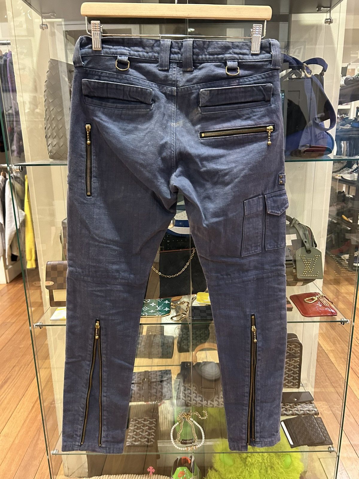 Blackmeans Blackmeans Bondage Cargo Denim Pants Size US 30 / EU 46 - 2 Thumbnail