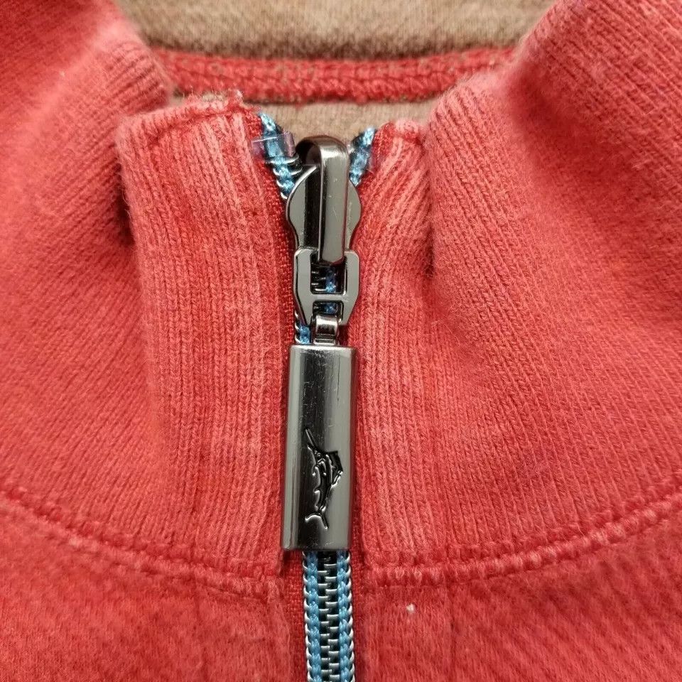 Tommy Bahama Tommy Bahama Sweater Mens Medium Red Pullover Mock Neck Zip Size US M / EU 48-50 / 2 - 4 Thumbnail