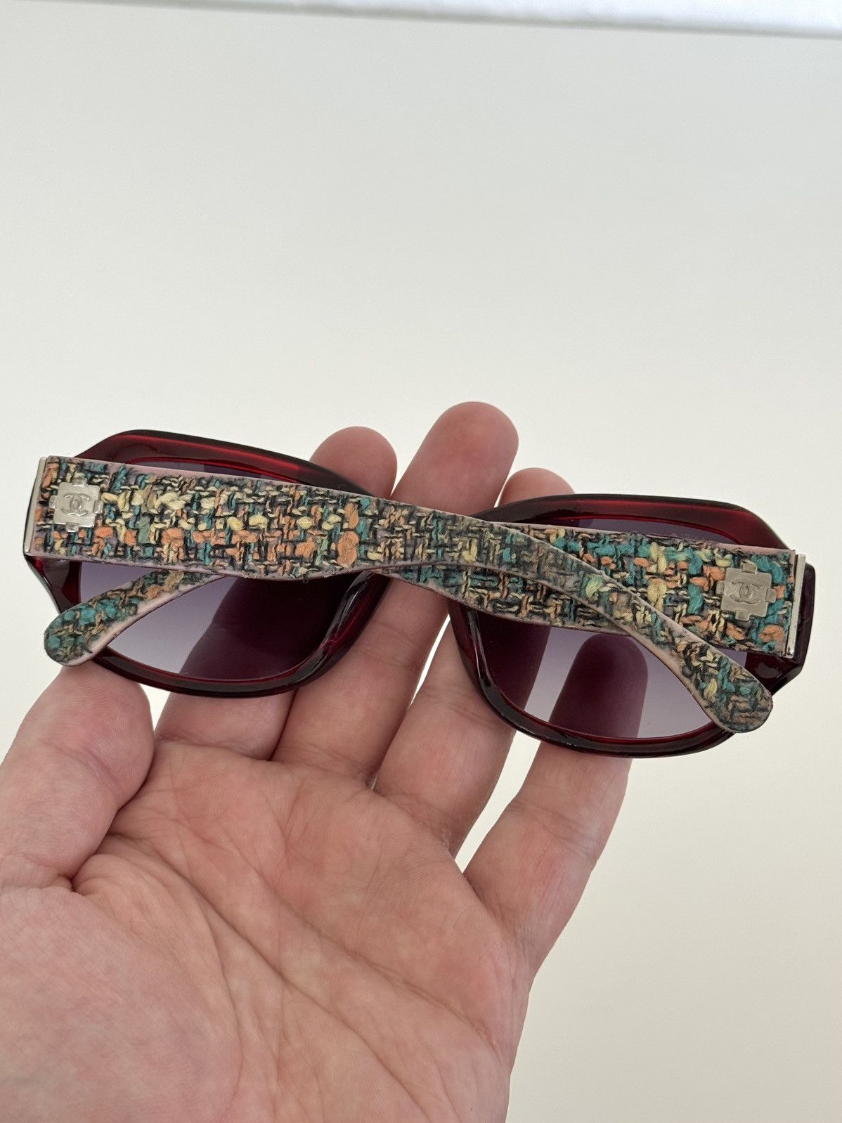 Chanel ★ Y2K CHANEL 5240 CC LOGO TWEED SUNGLASSES Size ONE SIZE - 1 Thumbnail