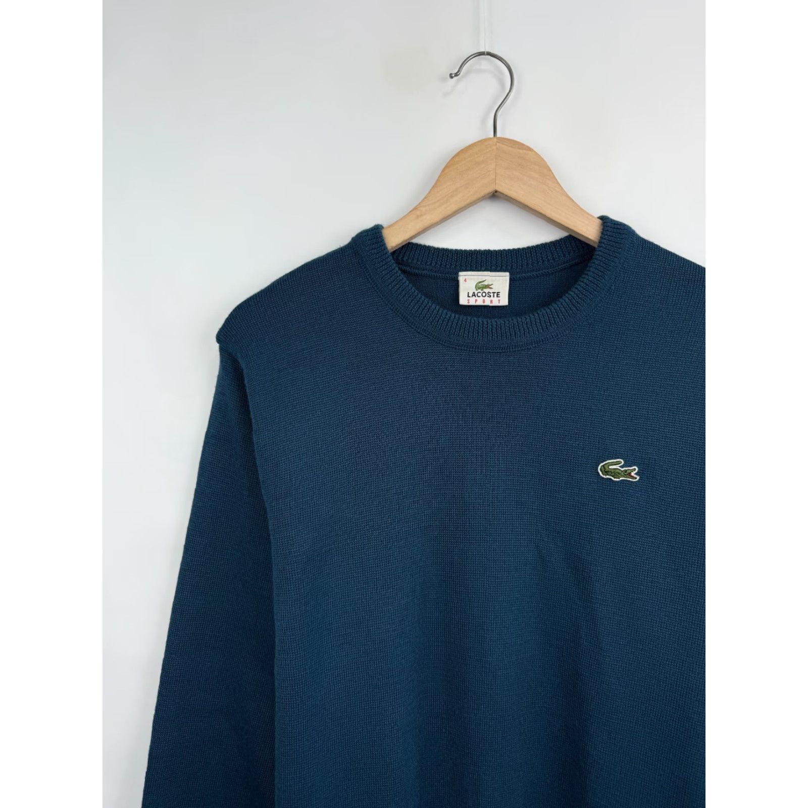 Lacoste VINTAGE Lacoste Wool Sweater Men M Blue 90s France Size US M / EU 48-50 / 2 - 3 Thumbnail