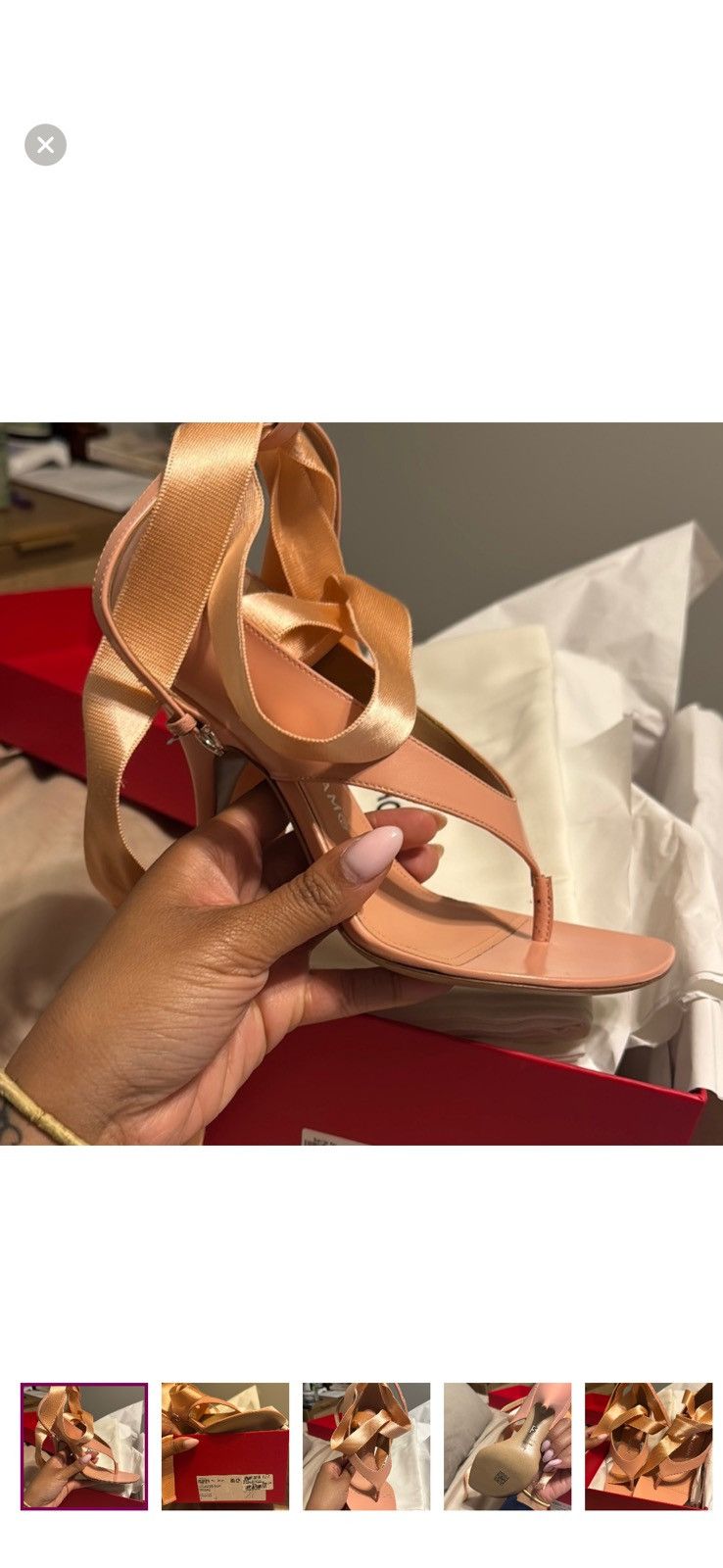 Salvatore Ferragamo Leliu Ribbon Sandal Size US 9.5 / IT 39.5 - 1 Thumbnail