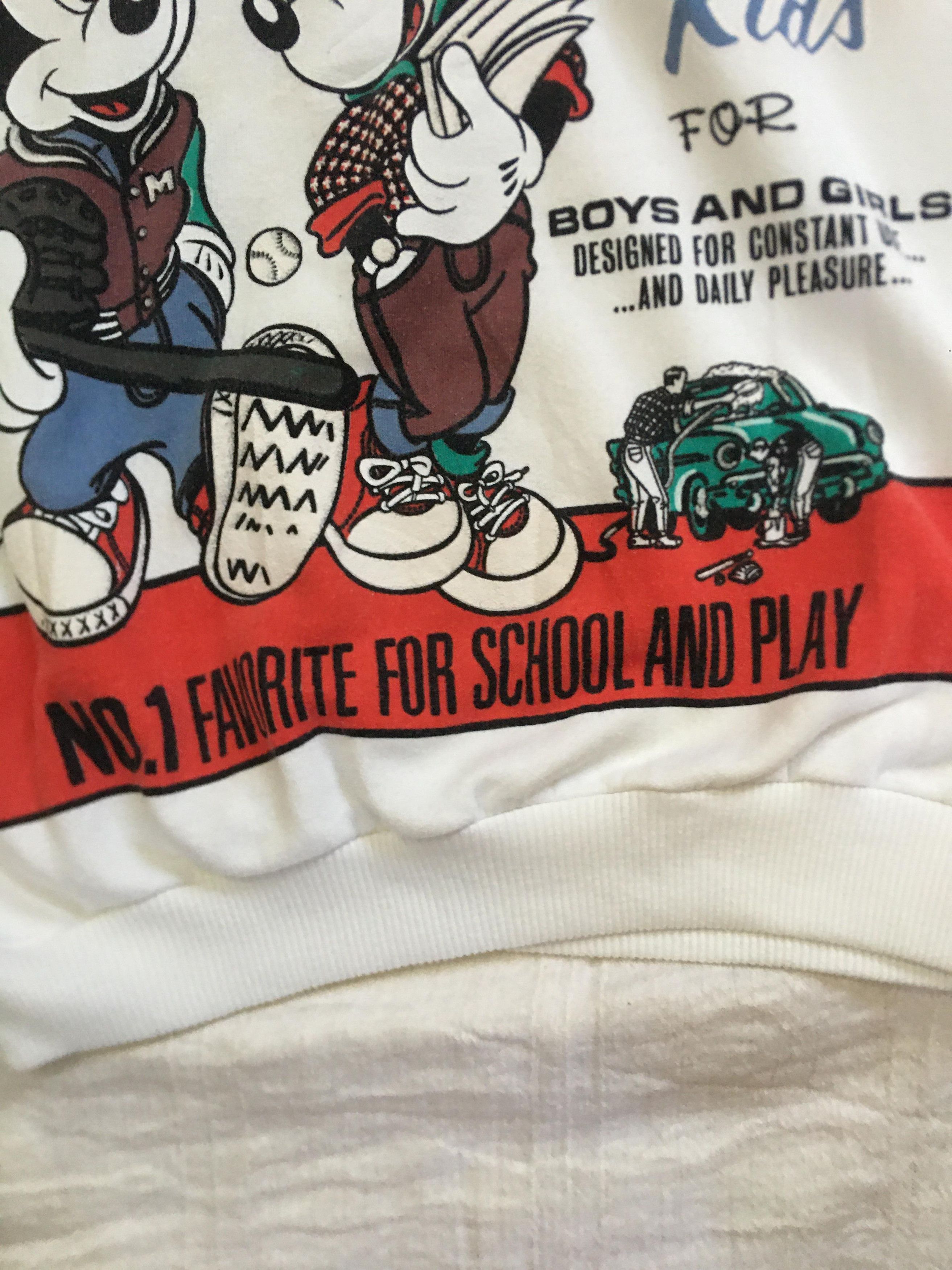 Disney × Mickey Mouse × Vintage Vintage 90s Mickey Mouse Disney White Crewneck Sweatshirt Size US XL / EU 56 / 4 - 2 Thumbnail