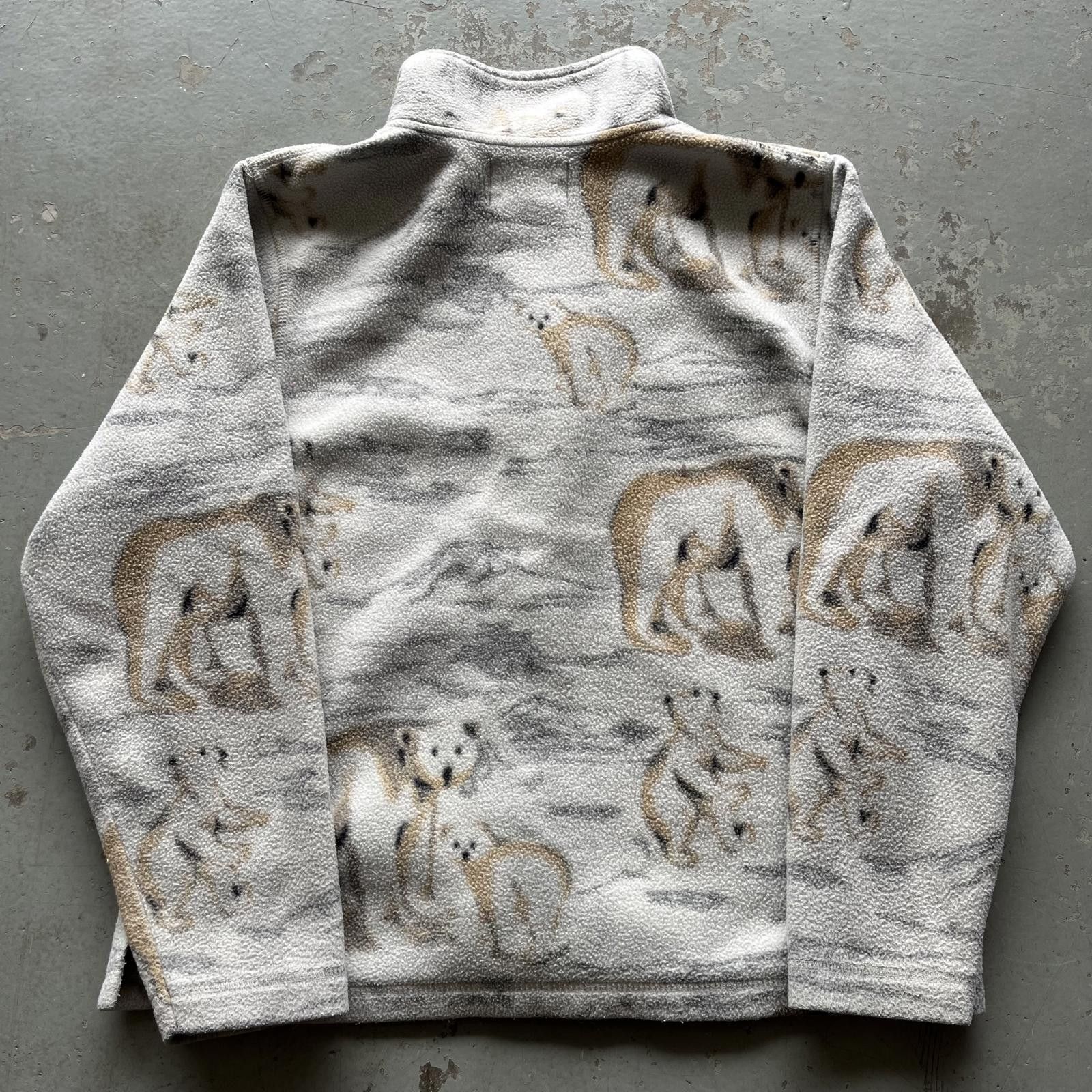 Vintage Vintage 90s Y2K Polar Bears Nature Fleece AOP Grunge Jacket Size US M / EU 48-50 / 2 - 2 Thumbnail