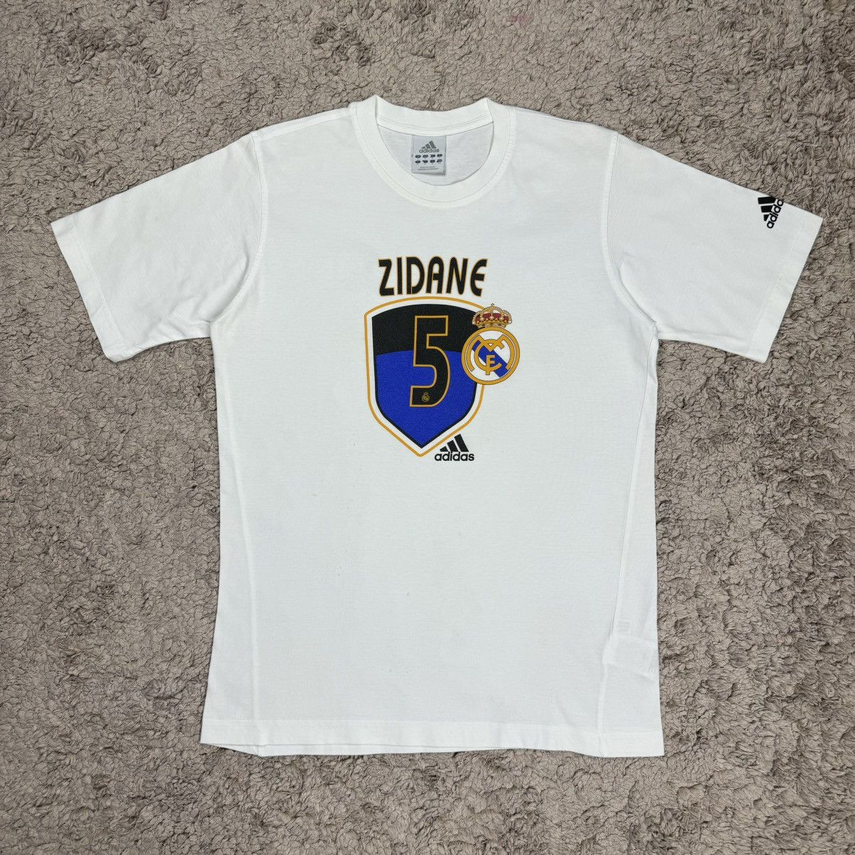 Vintage Vintage Adidas Real Madrid Zidane 5 T-shirt Size US M / EU 48-50 / 2 - 1 Thumbnail