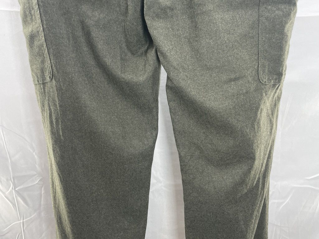Brunello Cucinelli BRUNELLO CUCINELLI Green Flannel Wool Flat Front Cargo Pants Size US 36 / EU 52 - 11 Thumbnail