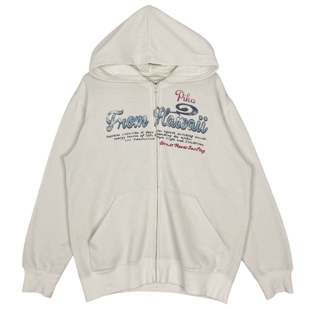 Other Vintage Piko Hawaiian Printed Hoodie Gray Pullover Jumper Size US M / EU 48-50 / 2 - 1 Thumbnail