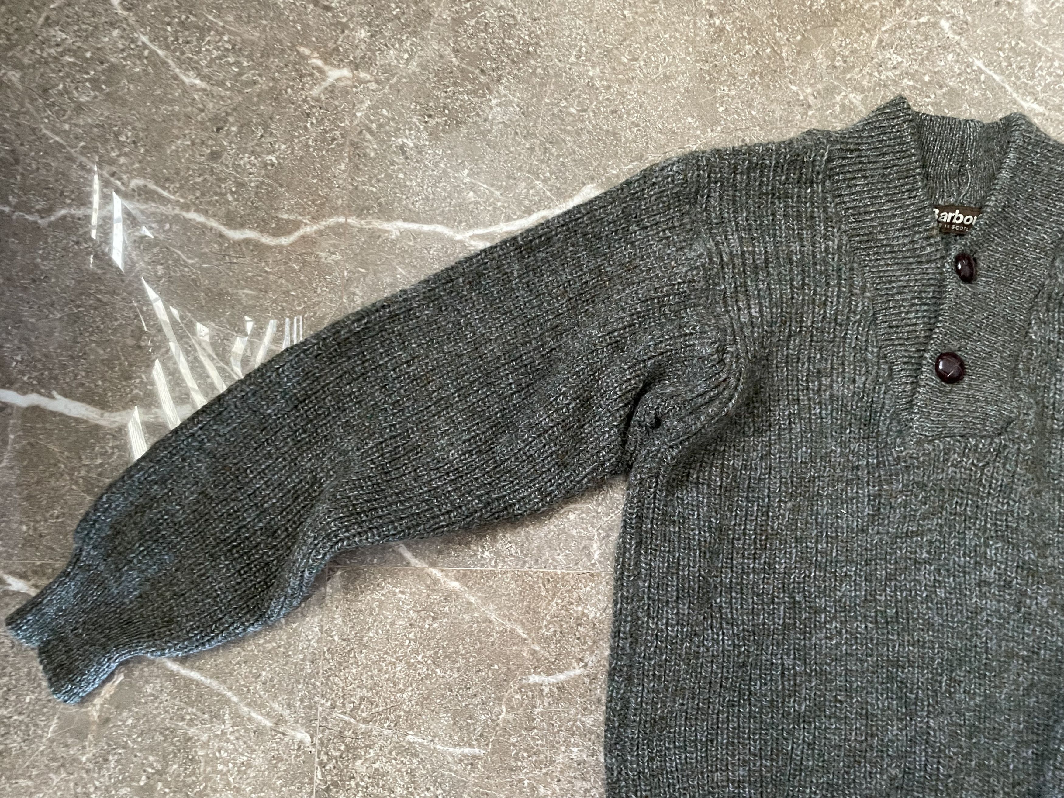 Barbour × Vintage Schott Wool Knitted Sweater Button Size US S / EU 44-46 / 1 - 4 Thumbnail