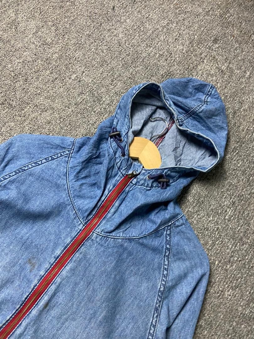Japanese Brand Blue B Japanese Brand Half Zipper Denim Jacket (186) Size US L / EU 52-54 / 3 - 9 Thumbnail