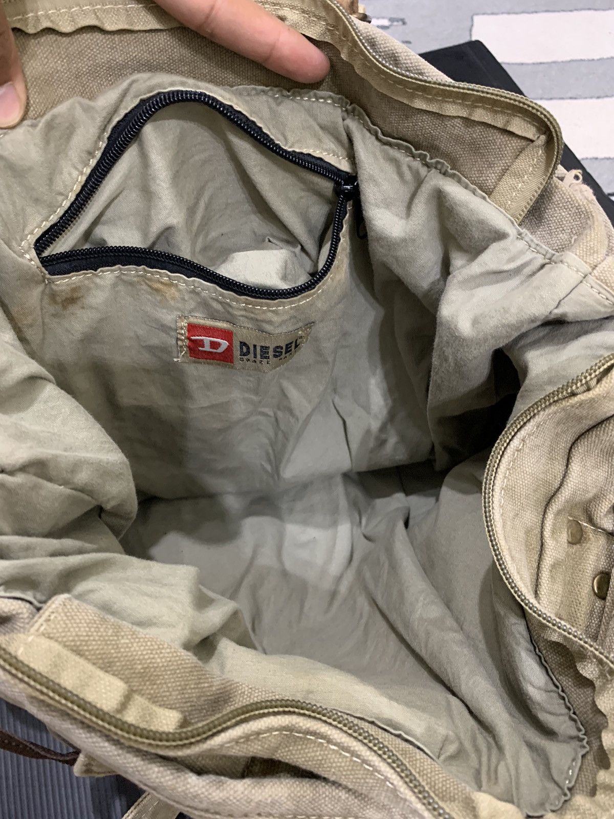 Diesel Vintage Y2K Diesel Multi Pocket Denim Totebag Size ONE SIZE - 4 Thumbnail