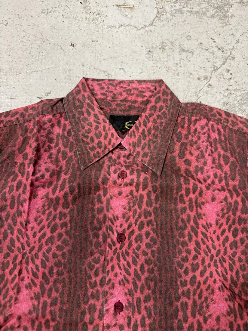 Just Cavalli × Vintage 2000s Cavalli Leopard Print Red Obscure Shirt Size US S / EU 44-46 / 1 - 6 Thumbnail