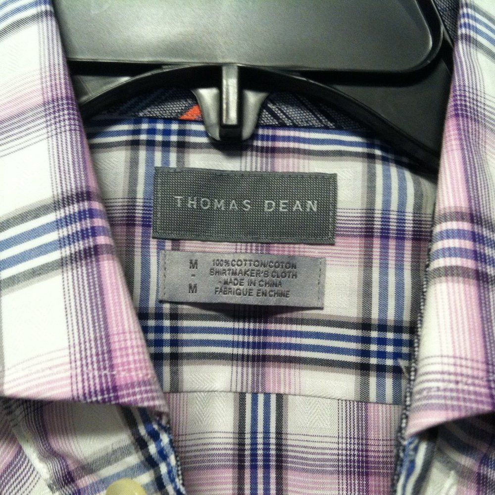 Thomas Dean THOMAS DEAN MENS NEW 100%COTTON CASUAL SHIRT SIZE: M Size US M / EU 48-50 / 2 - 7 Thumbnail