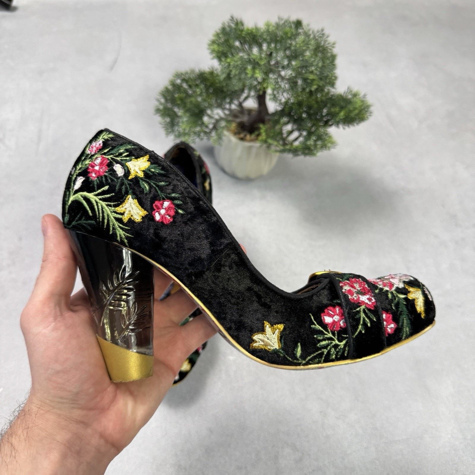 Vintage Irregular Choice Men Floral Heels Avant Garde Pumps 39 Us 9 Size US 9 / IT 39 - 16 Thumbnail