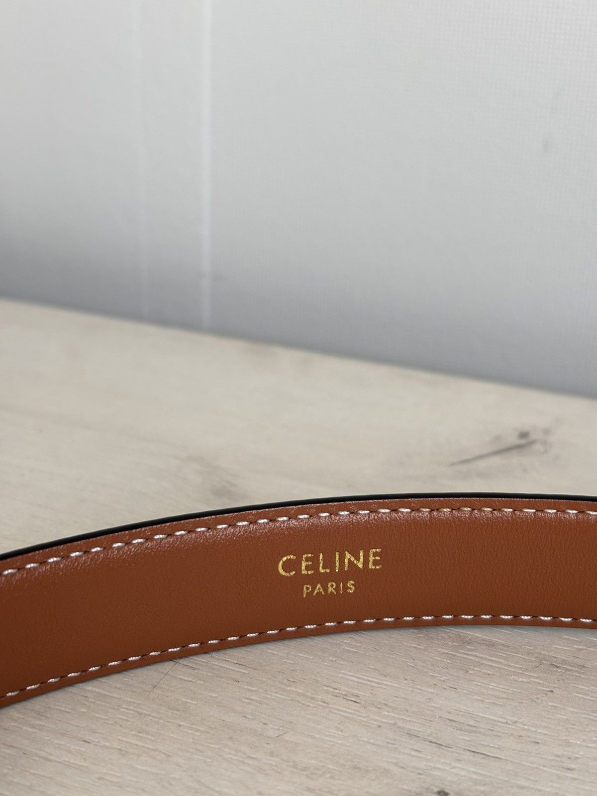 Celine Celine Paris Triomphe Gray/Brown Monogram Belt Made in Italy Size ONE SIZE - 5 Thumbnail