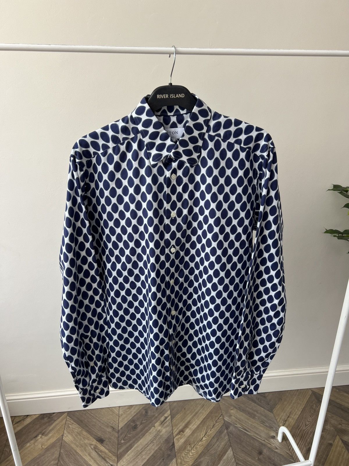 Eton × Vintage Vintage Eton Men’s Dress Shirt Geometric Print Size US L / EU 52-54 / 3 - 5 Thumbnail