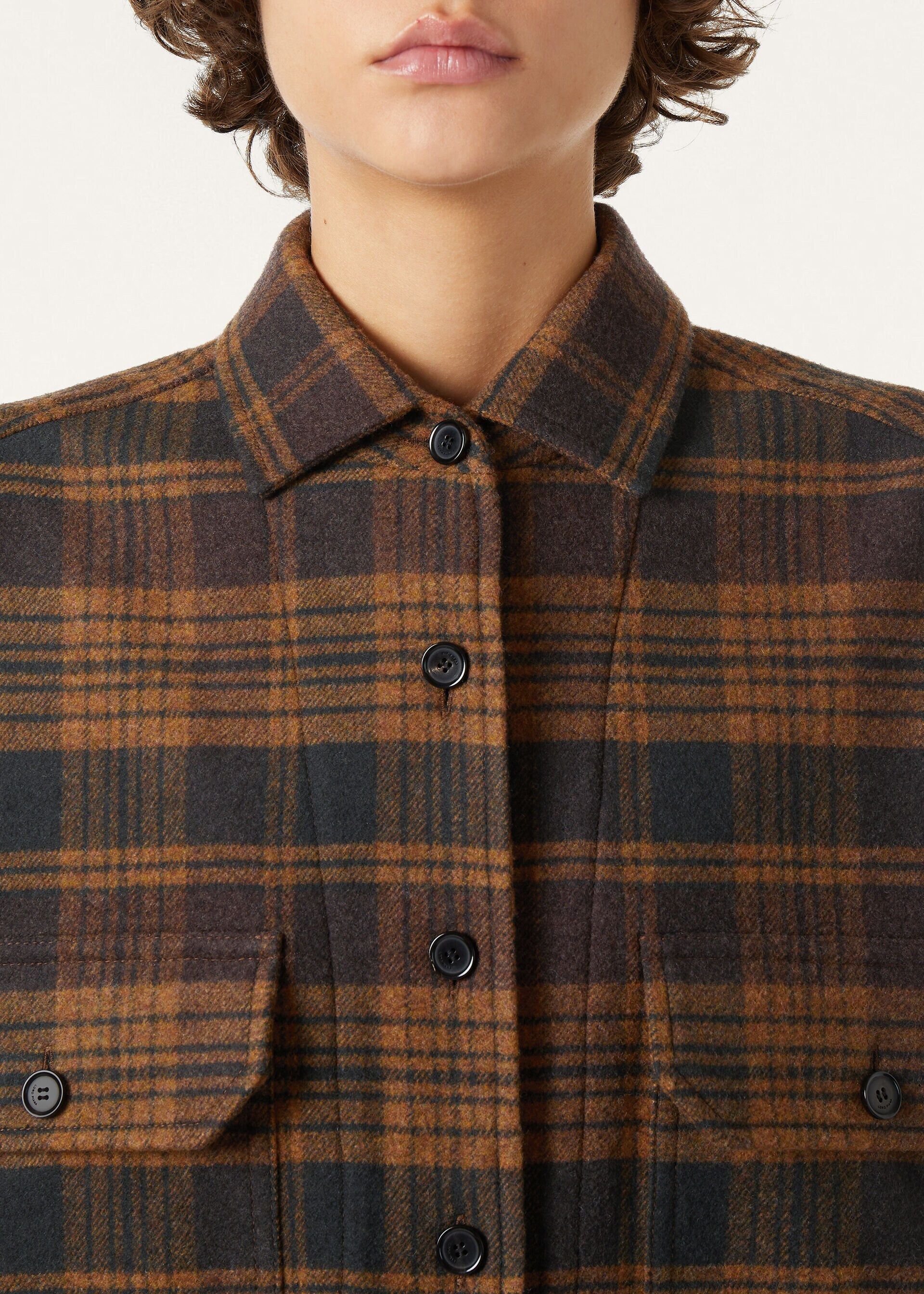 Loro Piana os11x0426 FAQ9434 Darby Overshirt in Green and Orange Tartan Size L / US 10 / IT 46 - 3 Thumbnail