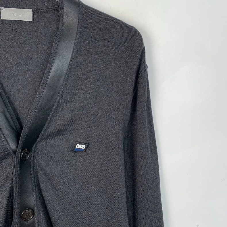 Dior Dior Black and gray logo mulberry silk cardigan jacket 2501 Size US S / EU 44-46 / 1 - 3 Thumbnail