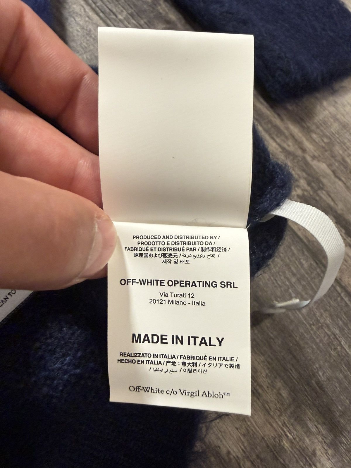 Off-White OFF-WHITE Dégradé Brushed Mohair-Blend Sweater - Blue Large Size US L / EU 52-54 / 3 - 9 Thumbnail