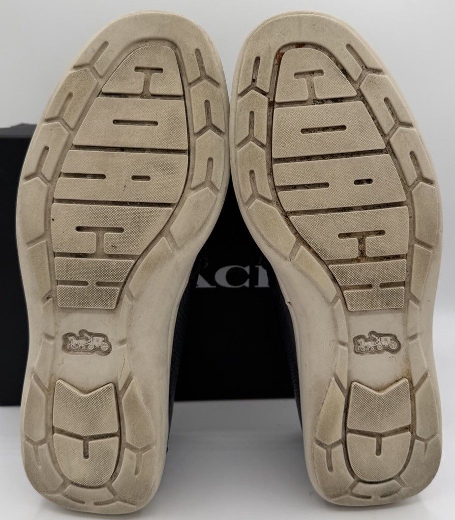 Coach Hybrid Driver Loafers Size 8.5D Navy Blue Leather display picture 1