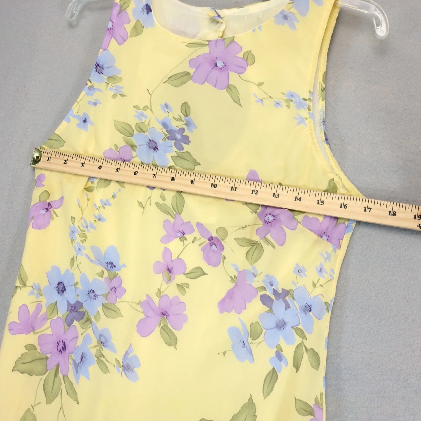 Vintage California Concepts Yellow Floral Sleeveless Maxi Dress Sz11 Size M / US 6-8 / IT 42-44 - 5 Thumbnail