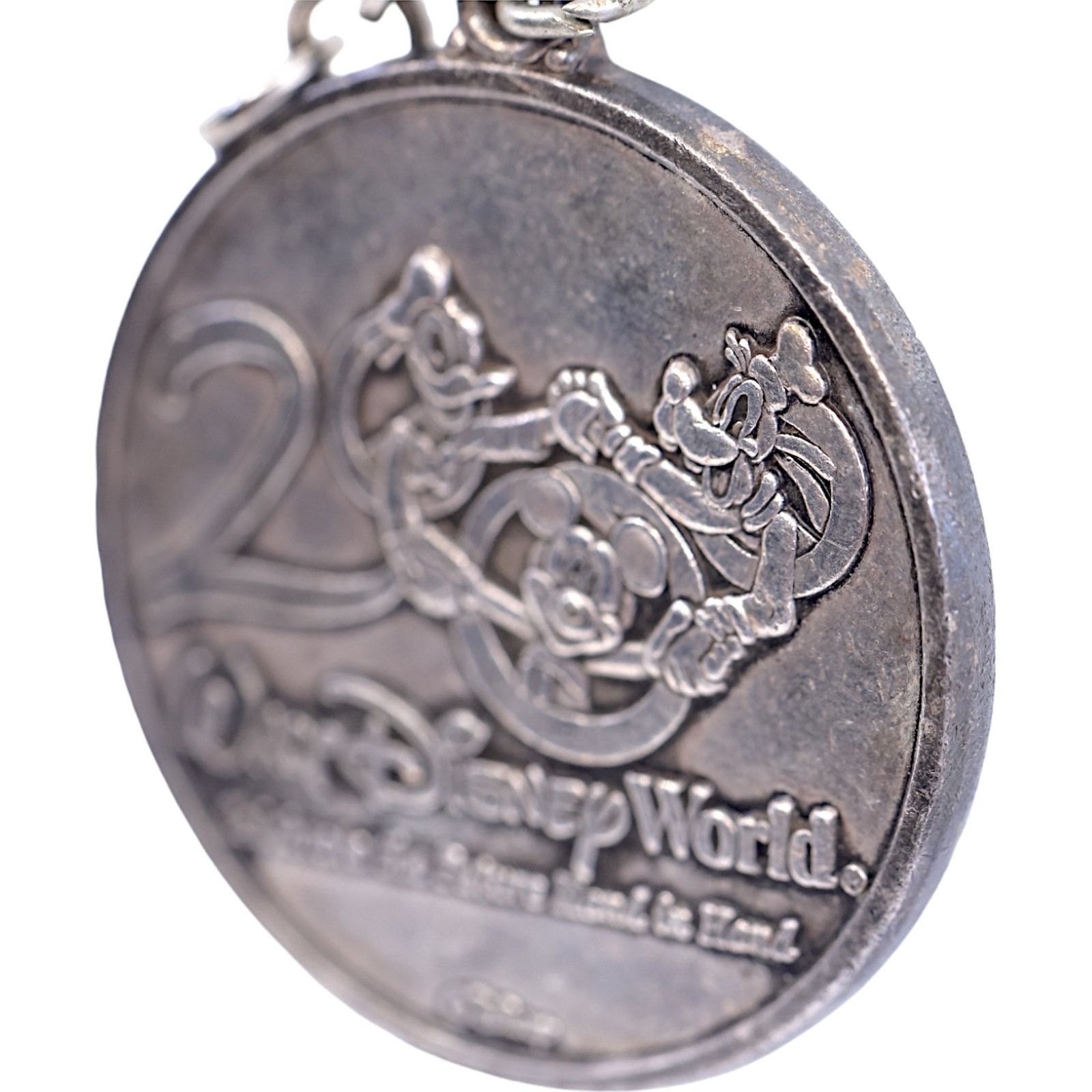 Disney × Mickey Mouse Disney 2000 Celebrate the Future Silver Keychain Pendant Size ONE SIZE - 3 Thumbnail