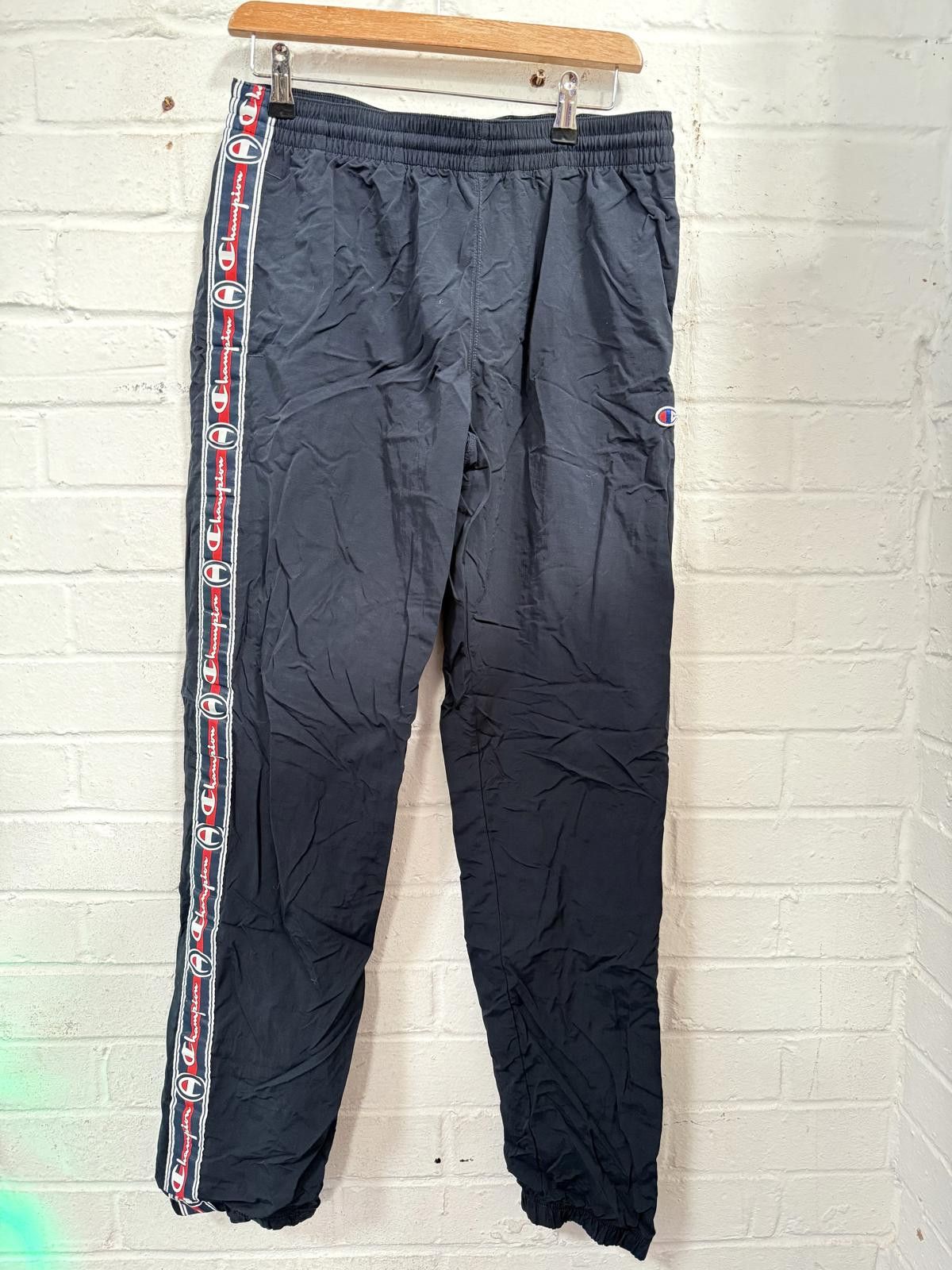 Champion Champion Mens Black Track Pants with Logo Tape Size US 32 / EU 48 - 1 Thumbnail