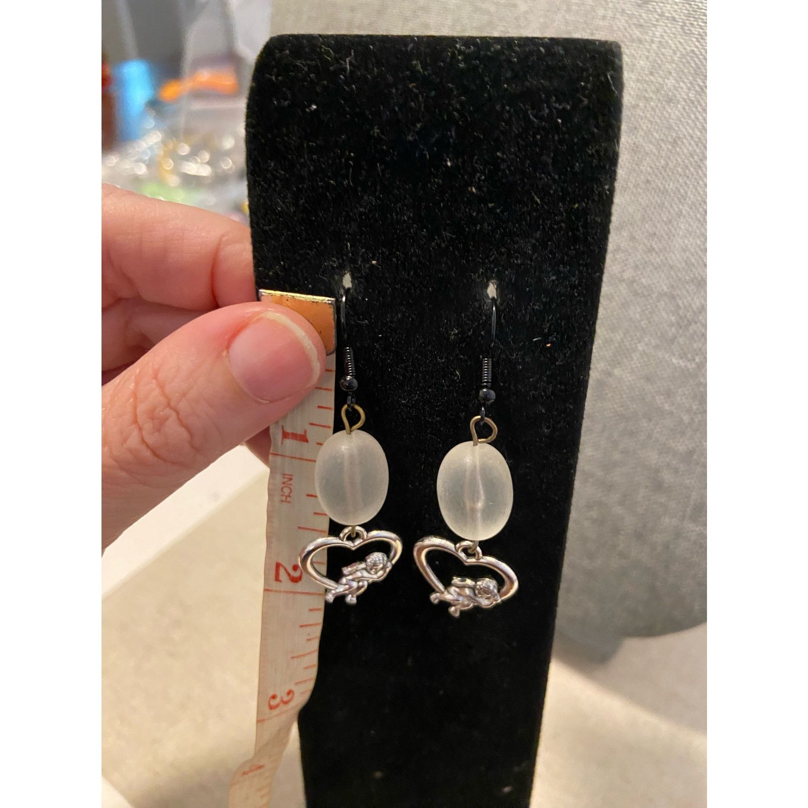 Handmade heart earrings Size ONE SIZE - 3 Thumbnail