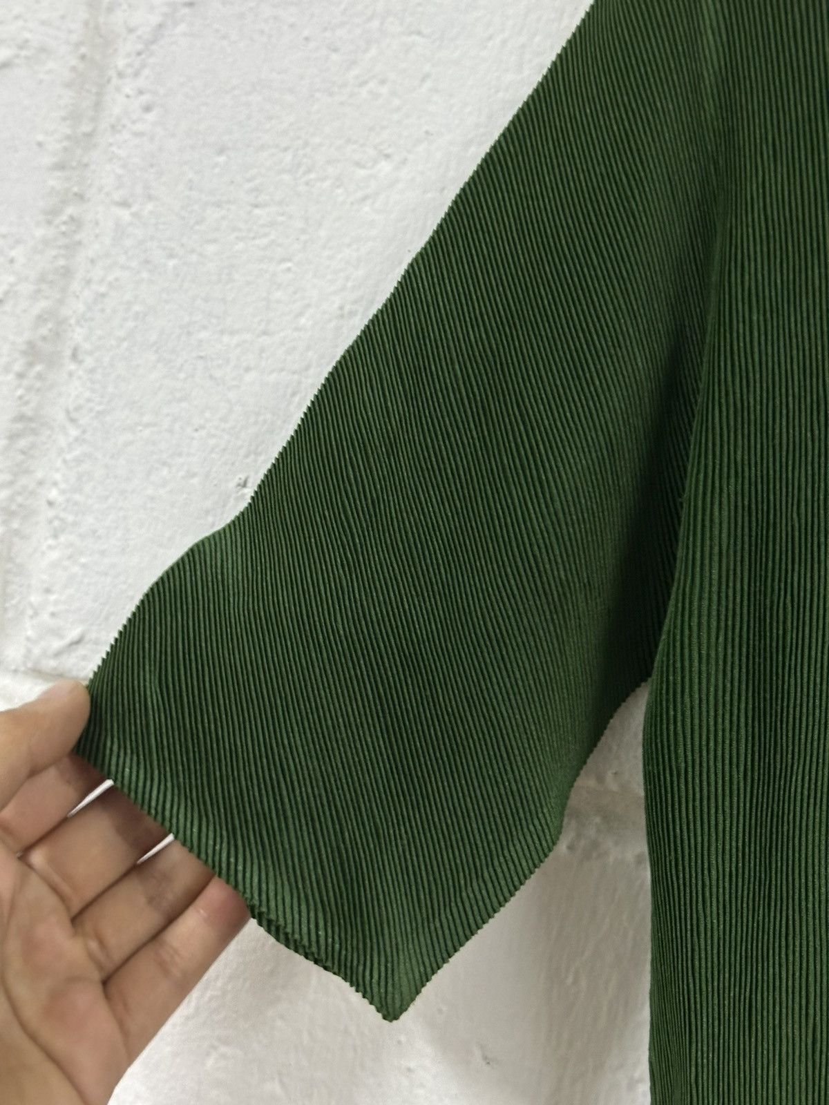 Pleats Please Issey Miyake Pleats Please Issey Miyake Forest Green Polo Style Shirt Size US M / EU 48-50 / 2 - 6 Thumbnail