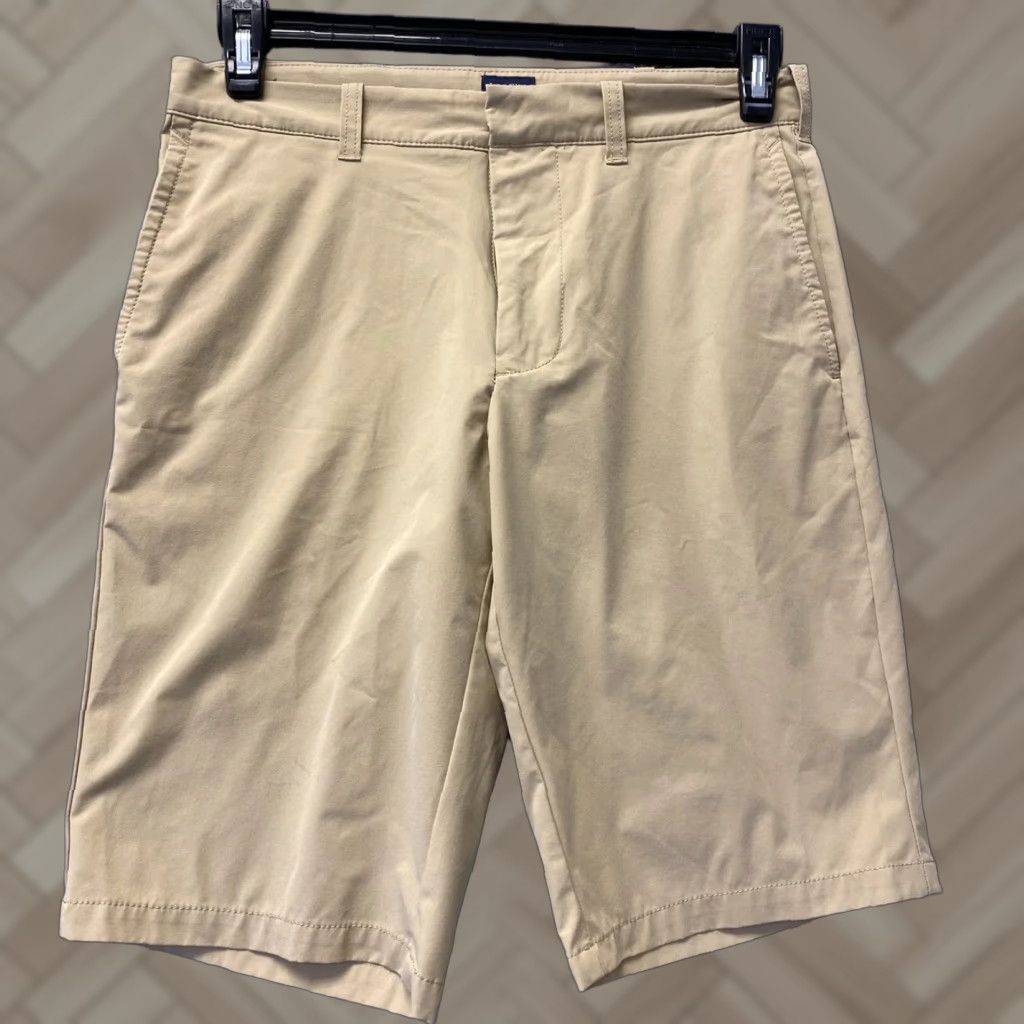 J.Crew J.CREW Shorts Mens 29 Beige Flat Front Chino Polyester 11" Inseam Light / 99-48 Regular Chino Preppy Stretch Casual Casual Wear Men Size US 29 - 1 Thumbnail