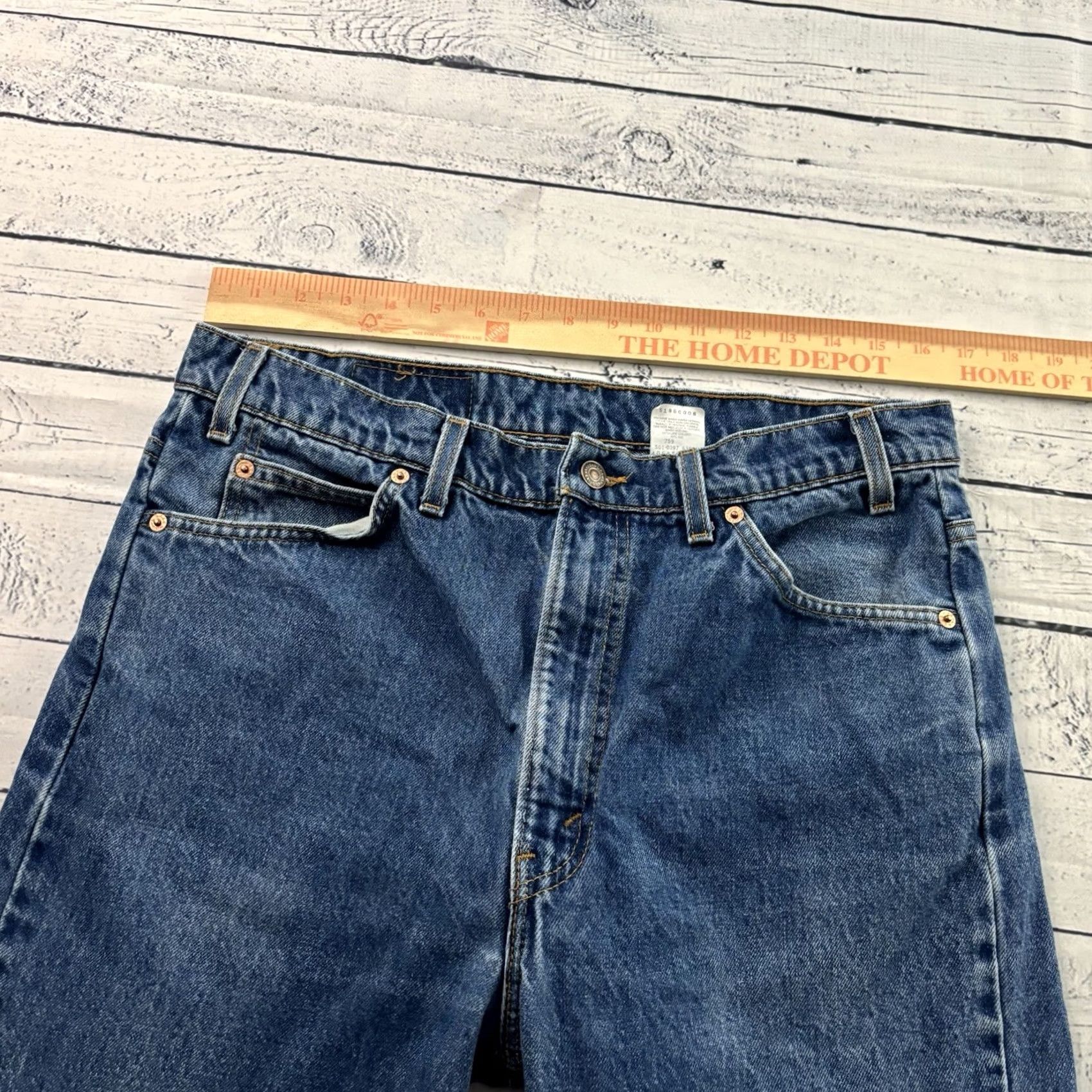 Levi's VINTAGE Levi's 505 Orange Tab Straight Jeans Denim Blue 36x30 Mens Regular 90s Size US 36 / EU 52 - 4 Thumbnail