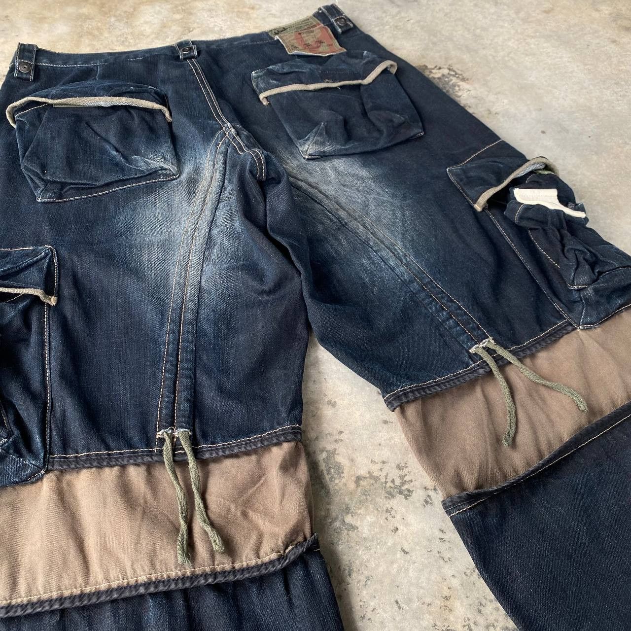 PPFM Rare Archival PPFM "Yellow Riot" Paratrooper Cargo Denim Size US 35 - 13 Thumbnail
