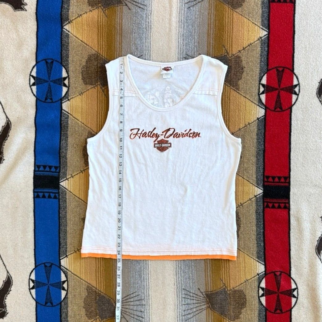 Harley Davidson VINTAGE Harley Davidson Tank Top Shirt Women 2XL White Sleeveless Biker Motorcycle 90s Y2K Grunge Streetwear Size XXL / US 16-18 / IT 52-54 - 7 Thumbnail