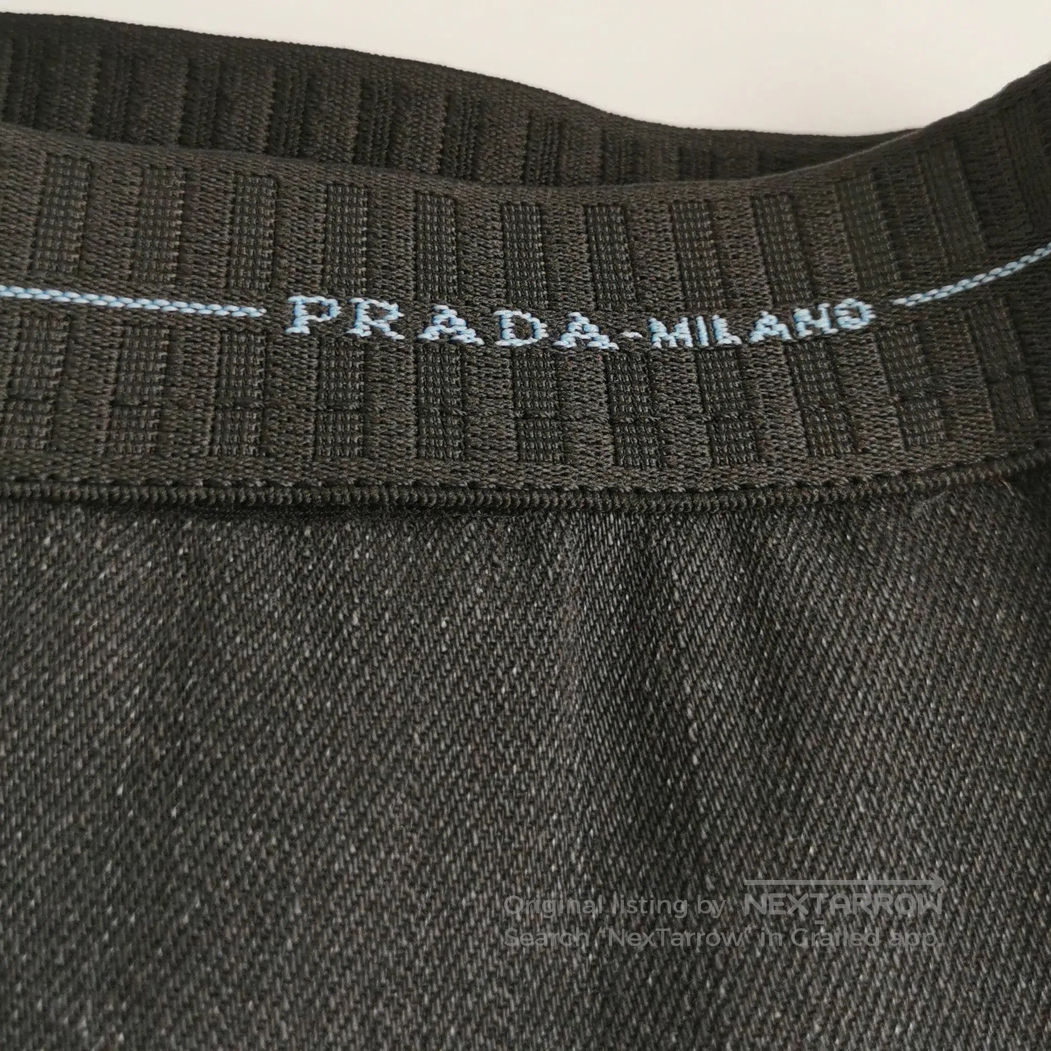 Prada Prada Black Cotton Logo Pants in Size 4. Size 39" - 3 Thumbnail