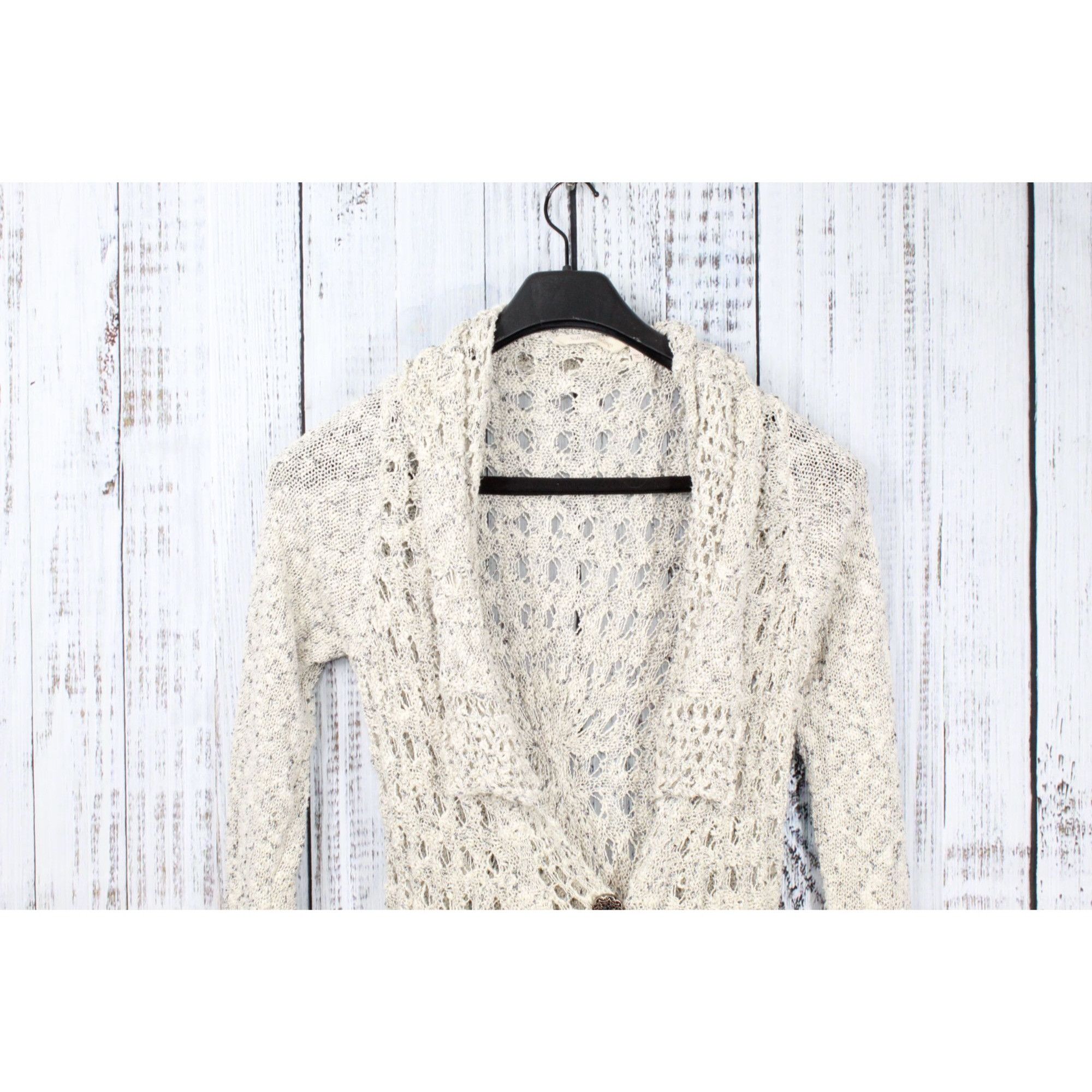 Other Soft Surroundings Teresa Crochet Cardigan Cream Size Medium Size M / US 6-8 / IT 42-44 - 3 Thumbnail