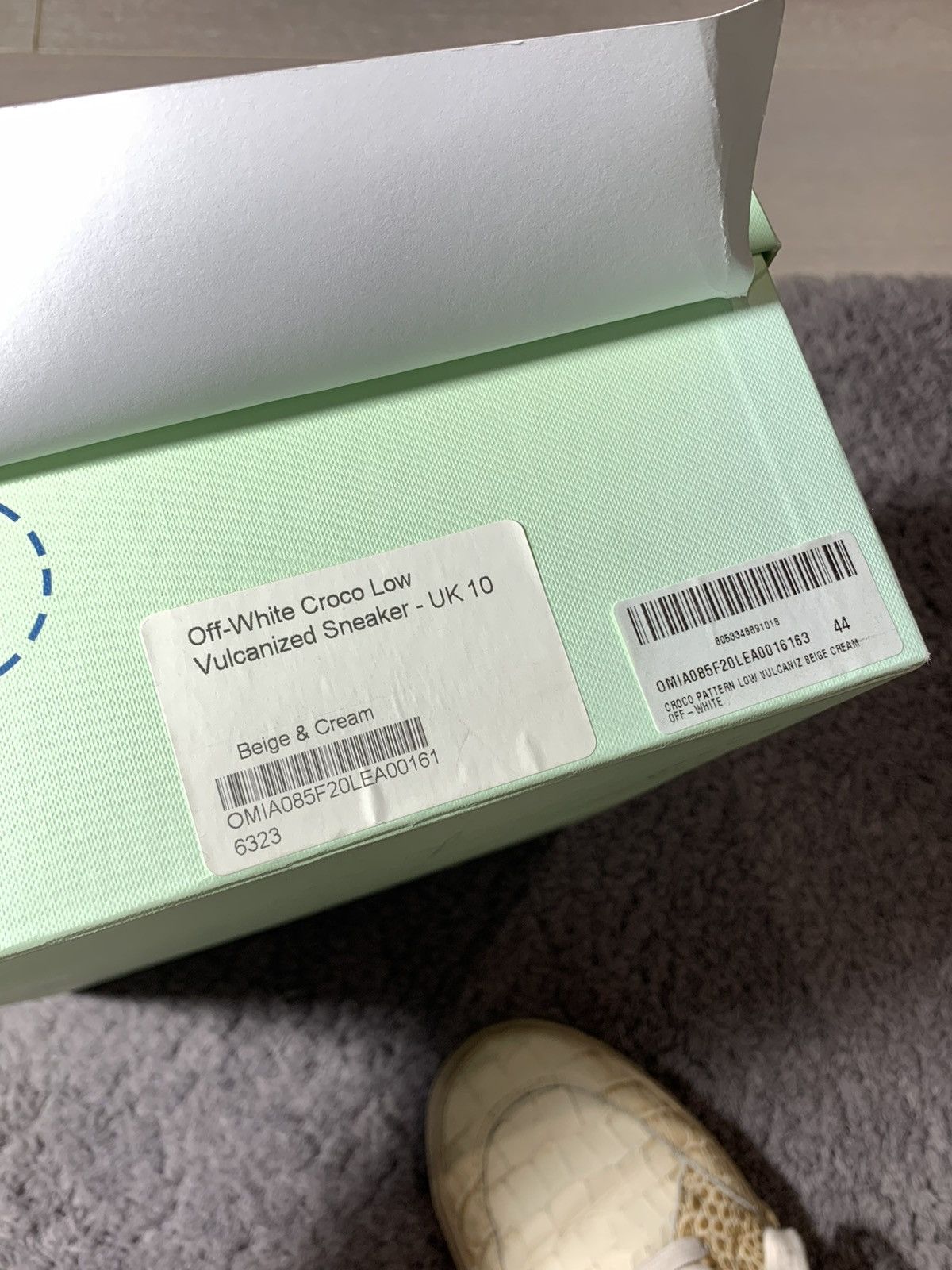 Off-White × Virgil Abloh Offwhite croco pattern Vulcanized beige cream US11 Size US 11 / EU 44 - 10 Thumbnail