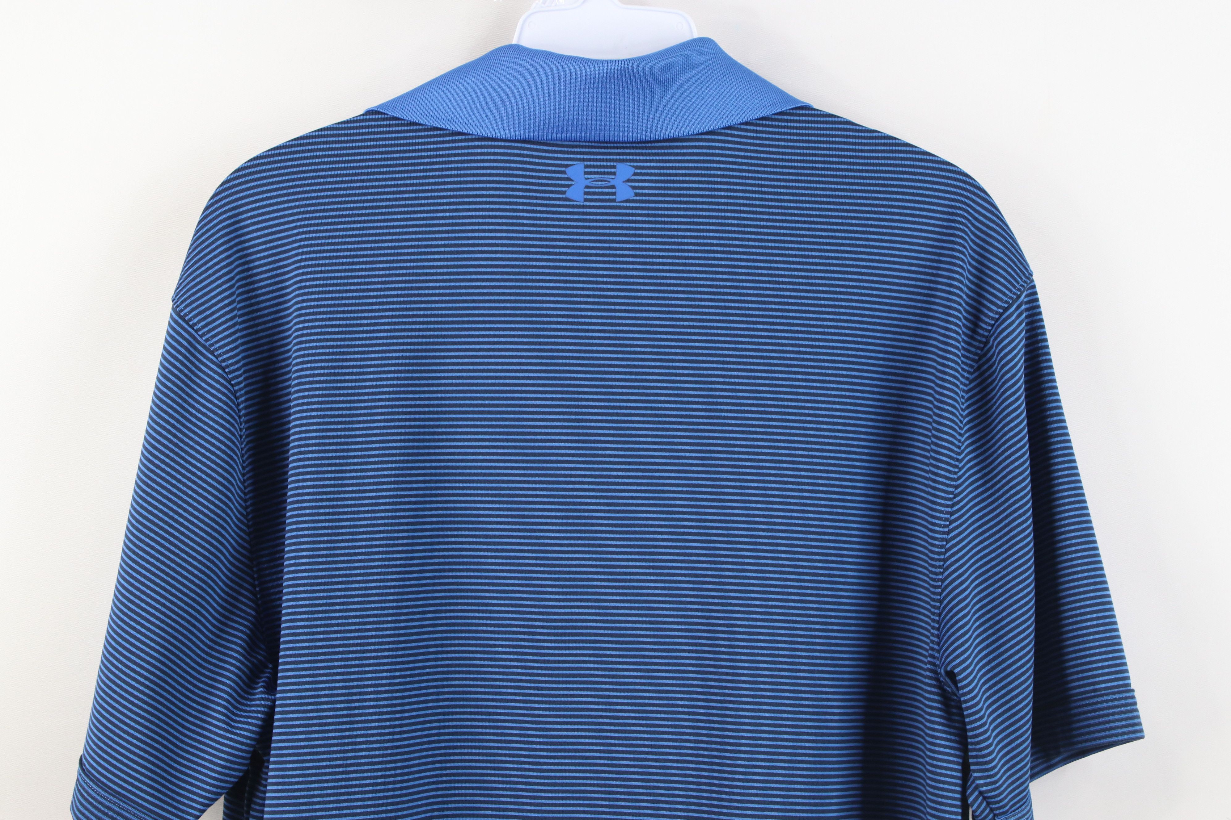Under Armour Under Armour Loose Fit Striped Collared Golf Polo Shirt Size US M / EU 48-50 / 2 - 11 Thumbnail