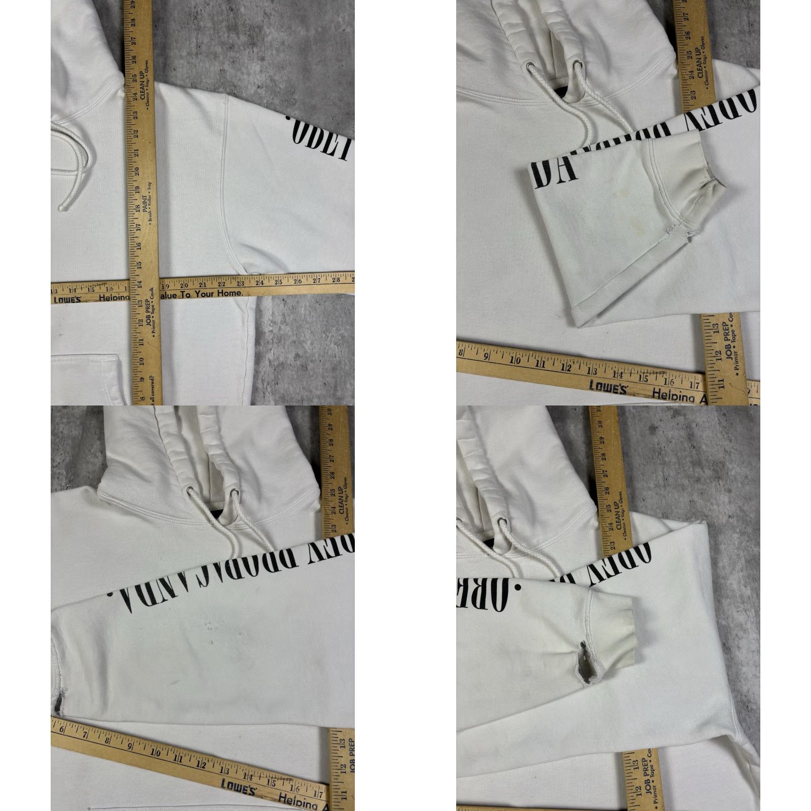 Obey VINTAGE OBEY Hoodie Pullover Skate Distressed PULLOVER M White Logo Graphic Print Hooded Pockets USA City Sports Men Size US M / EU 48-50 / 2 - 8 Thumbnail
