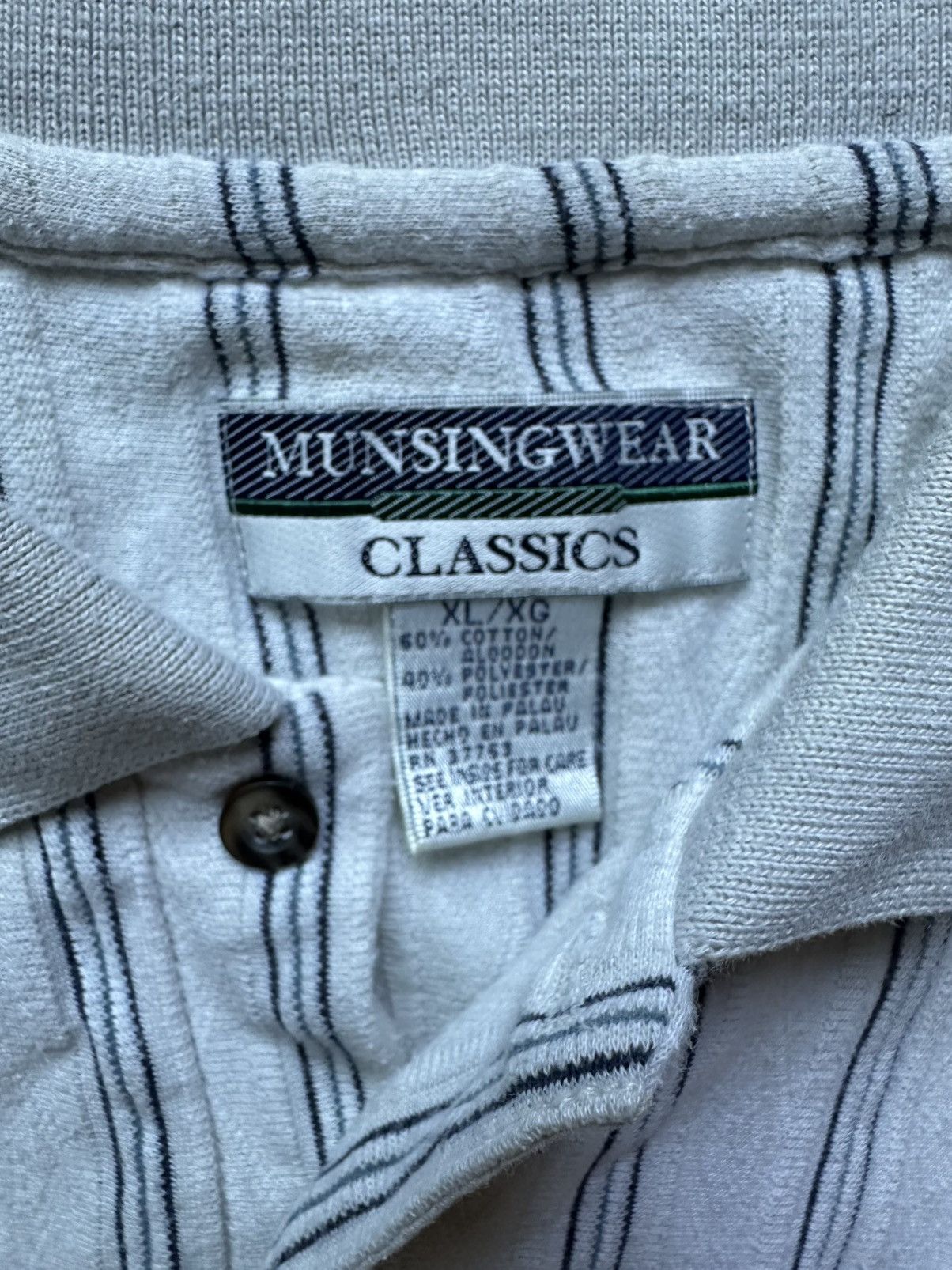 Vintage Men's Blue Striped Polo Shirt Size US XL / EU 56 / 4 - 5 Thumbnail