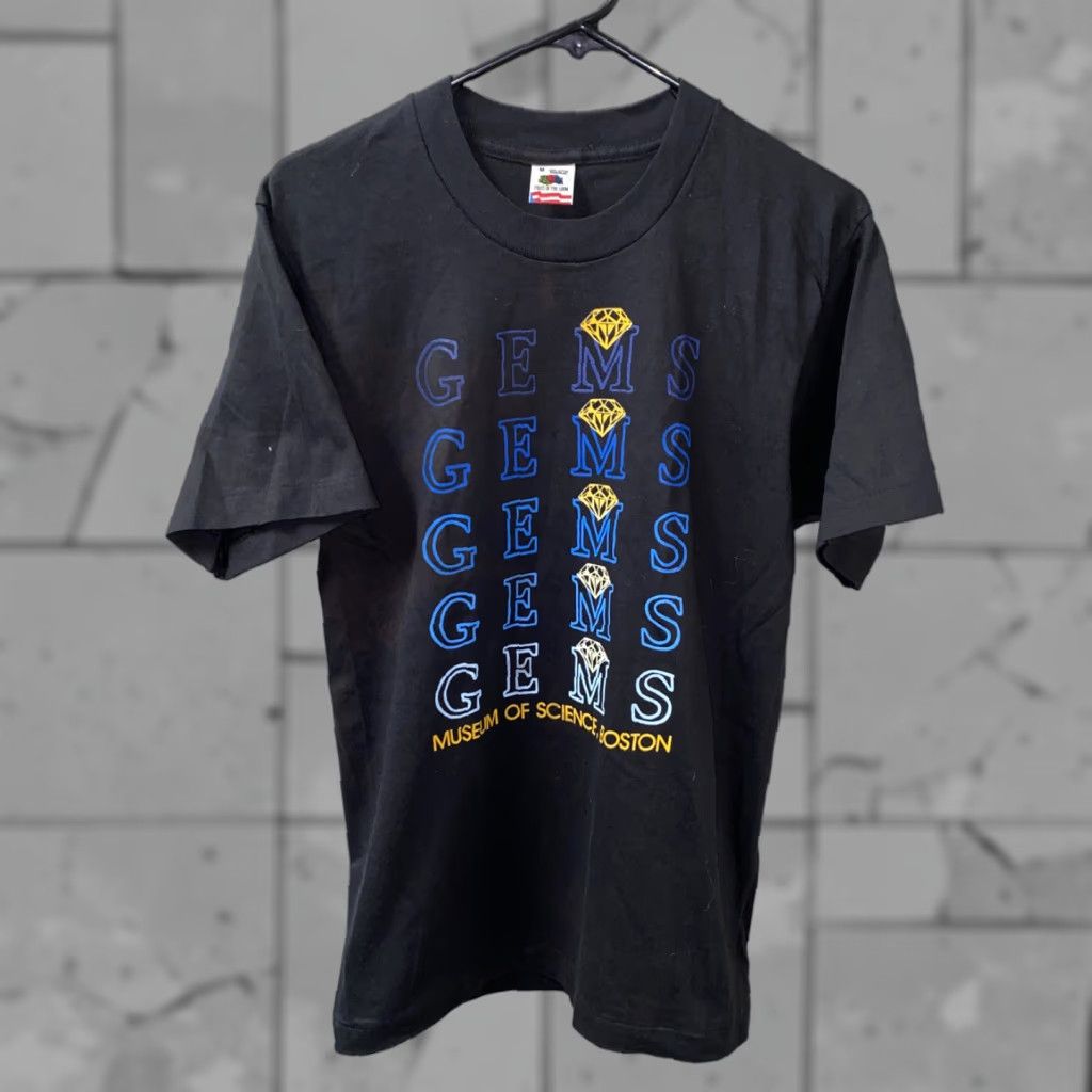 Fruit Of The Loom Fruit of the Loom T-Shirt Mens Black Gems Short Sleeve Size M USA Size US M / EU 48-50 / 2 - 1 Thumbnail