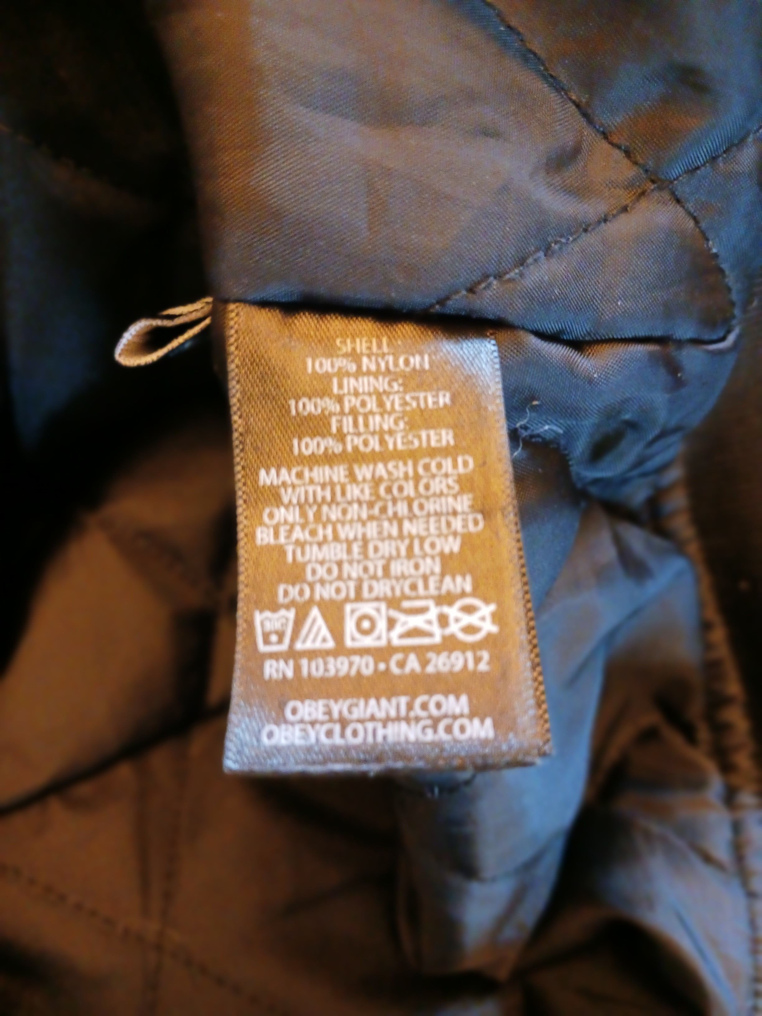 Obey 100% Nylon Men's Snap Button Black Jacket Size US M / EU 48-50 / 2 - 4 Thumbnail
