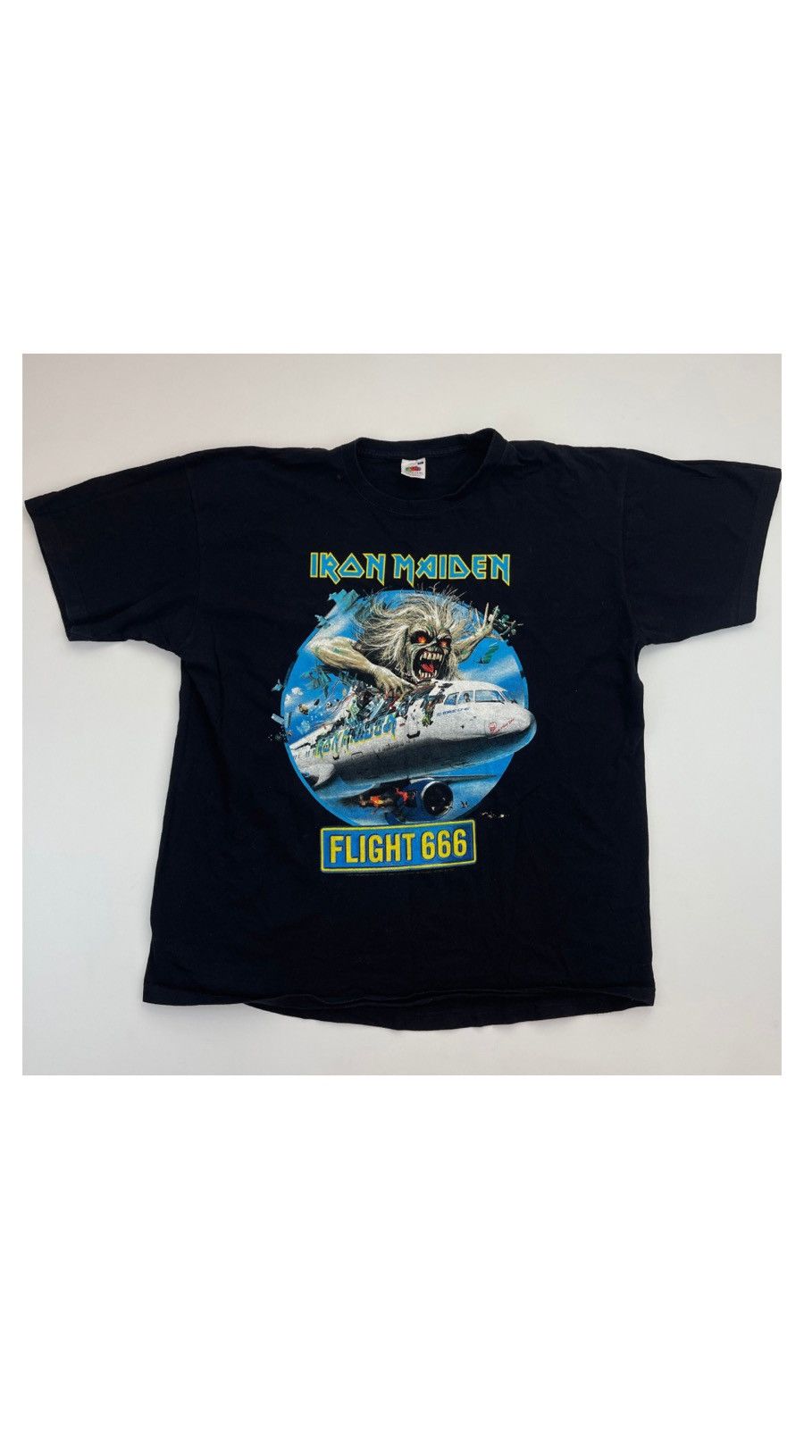Band Tees × Iron Maiden Iron Maiden 2008 Flight 666 Box Fit Black T Shirt Size US XL / EU 56 / 4 - 1 Thumbnail