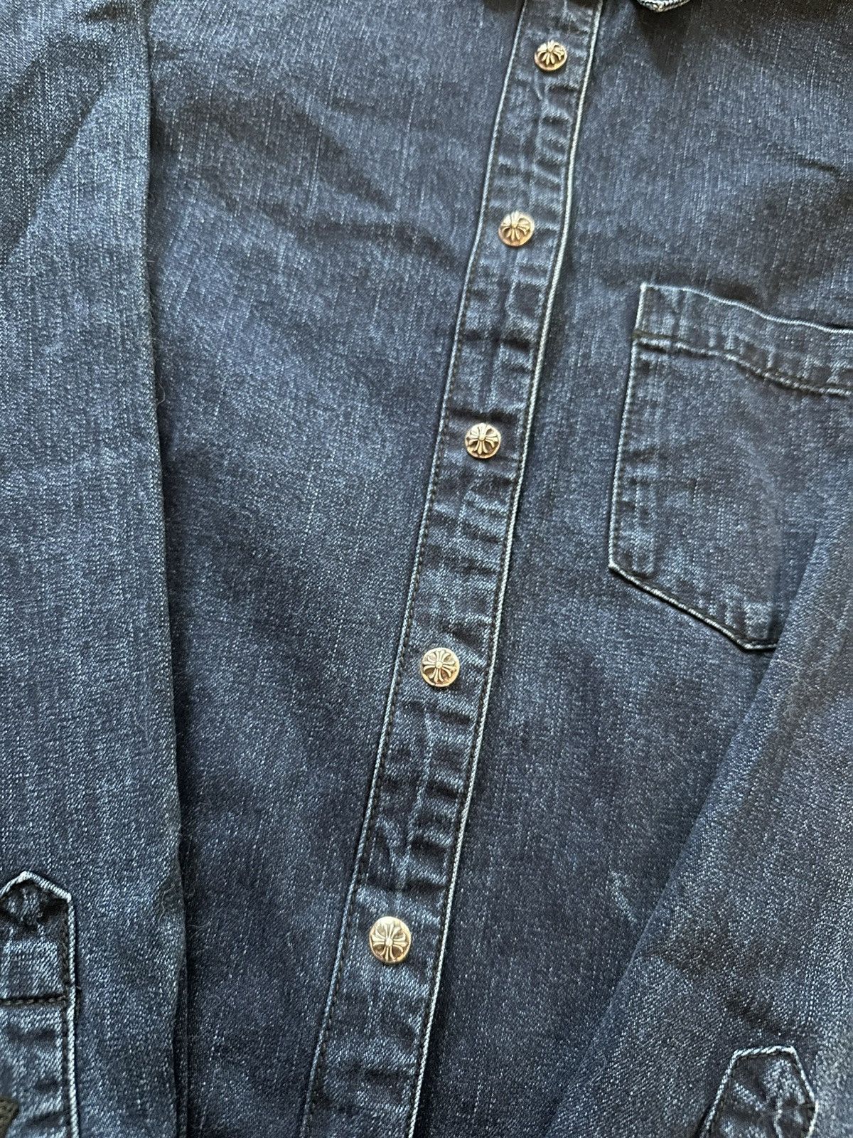 Chrome Hearts Authentic Chrome Hearts Denim Shirt Size S Size S / US 4 / IT 40 - 2 Thumbnail