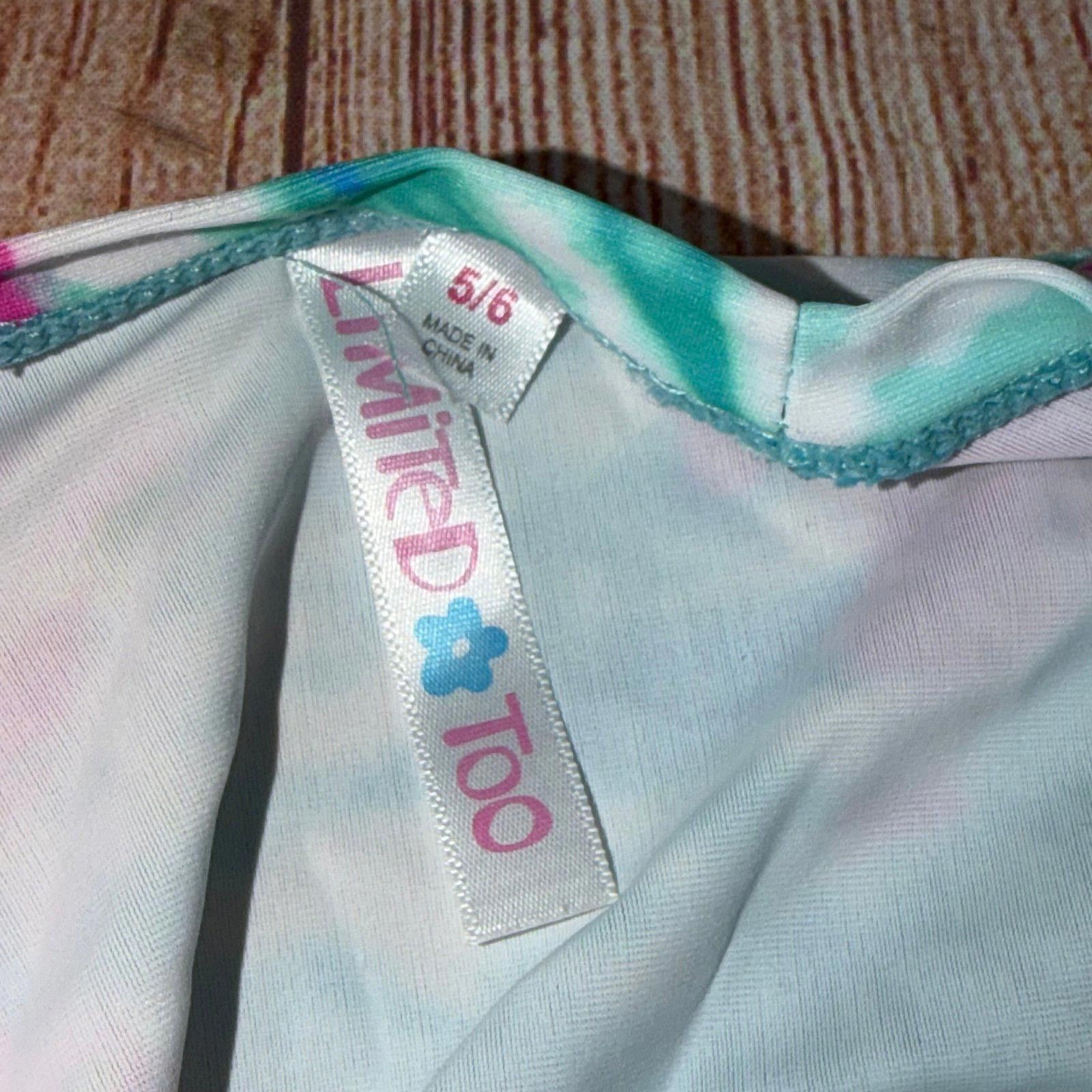 Other Limited Too Girls' Tie-Dye Rash Guard Set Size 5/6 Size ONE SIZE - 6 Thumbnail