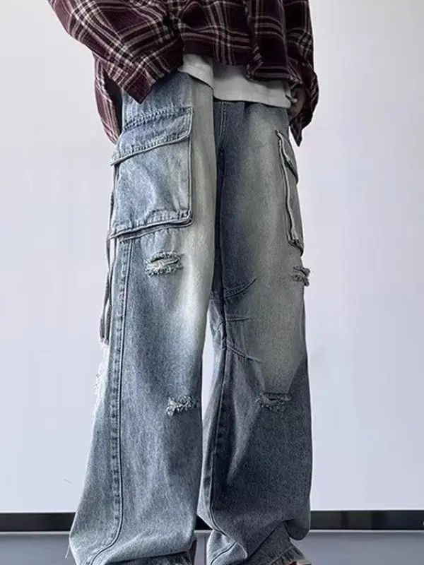 Designer × Japanese Brand Streetwear Designer Hip Hop Loose Casual Pants Size US 31 - 4 Thumbnail