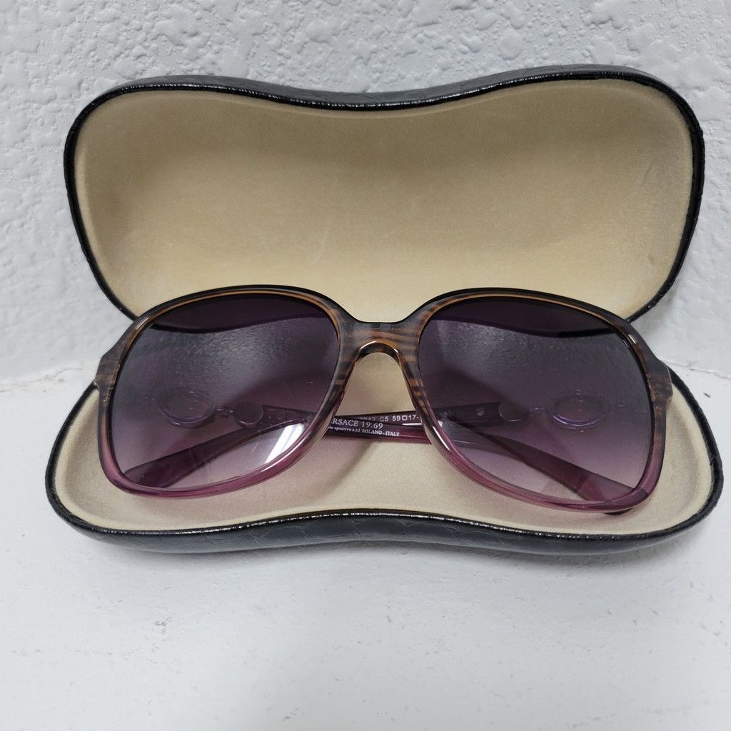 Versace VERSACE Rhinestone Adult Unisex Sunglass Eyewear Pink Frame Size ONE SIZE - 1 Thumbnail