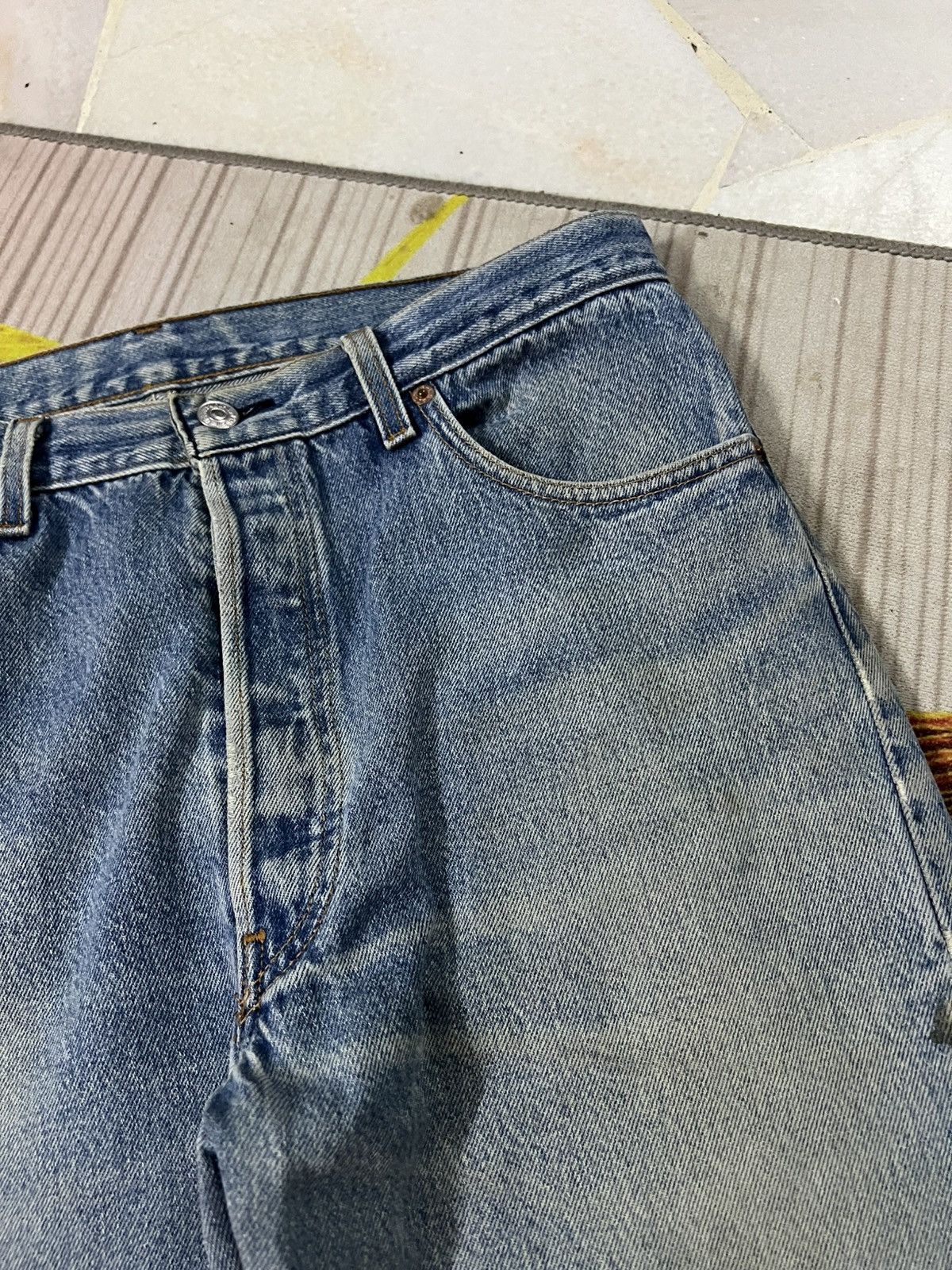 Levi's 💥Vintage 90’s Levis 501xx Distress Mud Wash Jean USA Size US 32 / EU 48 - 10 Thumbnail