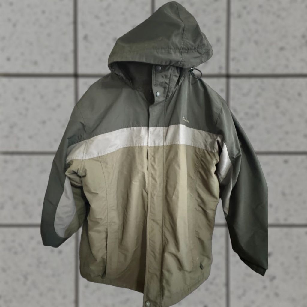 Vintage LL Bean Jacket Mens Large Tall LT Gray Full Zip Parka Removable liner with hood Size US L / EU 52-54 / 3 - 1 Thumbnail
