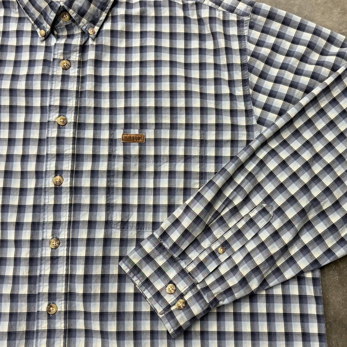 Carhartt Carhartt Y2K Plaid Button Down Overshirt XL Tall Size US XL / EU 56 / 4 - 1 Thumbnail