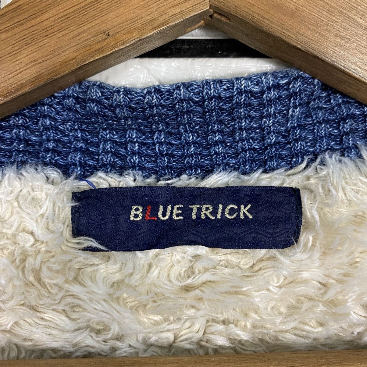 Blue Blue Japan 📌Vintage Zipper Sweater Blanket Denim Blue Trick Size US M / EU 48-50 / 2 - 19 Thumbnail